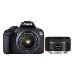 Canon eos 2000d + ef - s 18 - 55 is ii + ef 50mm 1 / 2 bo�tier d'appareil - photo slr 24, 1 mp cmos 6000 ...