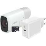 Canon powershot zoom, appareil photo compact monoculaire  tlobjectif, kit essentiel, blanc - neuf