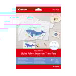 Canon transferts thermocollants pour tissus clairs lf - 101, a4, 5 feuilles - neuf