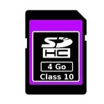 Carte memoire sd sdhc 4 go universelle classe 10 boite noire appareil photo cam yonis - neuf