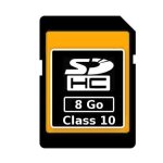 Carte memoire sd sdhc 8 go universelle classe 10 boite noire appareil photo cam yonis - neuf