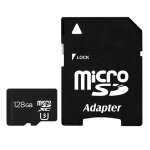 Carte micro sd 128 go sdxc classe u3 adaptateur fourni yonis - neuf