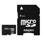 Carte micro sd 256 go classe u3 mmoire  transfert rapide adaptateur fourni yonis - neuf