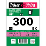 Cartouche d'encre recycl�e compatible avec hp 300 xl (noir) - neuf
