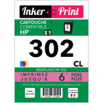 Cartouche d'encre recyclée compatible avec hp 302 (couleur) - neuf Cartouche d'encre recyclée compatible avec hp 302 (couleur) - neuf
