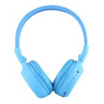 Casque audio sans fil stro cran lcd lecteur voyant lumineux radio fm bleu yonis - neuf
