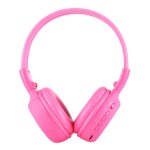 Casque audio sans fil stro cran lcd lecteur voyant lumineux radio fm rose yonis - neuf