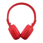 Casque audio sans fil st�r�o �cran lcd lecteur voyant lumineux radio fm rouge yonis - neuf