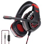 Casque gamer ovleng ov - p40 noir et rouge avec micro - haut - parleur 50mm - contrle du volume sur ...