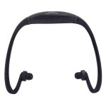 Casque mp3 sport sans fil lecteur musique micro sd running vlo vtt wma wav noir yonis - neuf