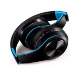 Casque sans fil pliable pour smartphone bluetooth boutons reglable son universel (bleu) - neuf