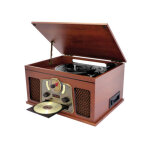 Chaîne hifi rétro multifonction en bois - neuf Chaîne hifi rétro multifonction en bois - neuf