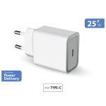 Chargeur maison usb c pd 25w power delivery garanti � vie blanc - 100% plastique recycl� force power ...
