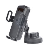 Chargeur sans fil qi support ventouse 360 degrs universel voiture bureau noir yonis - neuf
