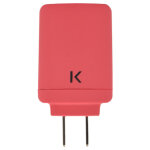 Chargeur universel double usb (us) 3. 1a, corail - neuf