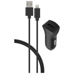 Chargeur voiture 2. 4a ic smart + cble usb a / lightning noir bigben - neuf