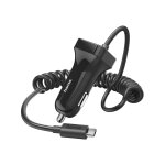 Chargeur pour voiture, usb type - c, 2, 4 a, noir - neuf