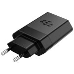 Chargeur de voyage blackberry noir pour smartphones quips d'un port usb - neuf