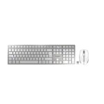 Cherry dw 9100 slim clavier souris incluse universel rf sans fil + bluetooth azerty fran�ais argent - ...