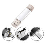 Clef usb 8go 3 en 1 pour smartphone & pc type c micro usb memoire 8gb (argent) - neuf Clef usb 8go 3 en 1 pour smartphone & pc type c micro usb memoire 8gb (argent) - neuf