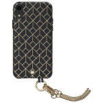 Coffret coque en cuir emboss� st germain noire avec bandouli�re dor�e amovible pour iphone xr artefakt ...