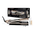 Coffret demeliss titanium : lisseur vapeur + soin de brillance elixir ritual 50ml - 150?c a 230?c - arret ...