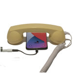 Combin� t�l�phone r�tro pour apple iphone - beige - neuf