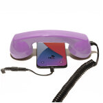 Combin� t�l�phone r�tro pour apple iphone - rose - neuf