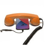 Combin tlphone rtro pour apple iphone - orange - neuf