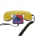 Combin tlphone rtro pour apple iphone - jaune - neuf