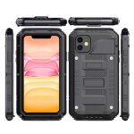 Coque pour apple iphone 11 en noir housse de protection tui protection robuste  360 avec protection ...