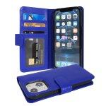 Coque pour apple iphone 13 en bleu c�leste housse de protection �tui avec fermeture magn�tique et 3 emplacemen ...