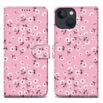 Coque pour apple iphone 13 mini design pluie de fleurs no. 6 housse de protection �tui avec fermeture ...