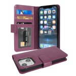 Coque pour apple iphone 13 mini en orchid�e violets housse de protection �tui avec fermeture magn�tique ...