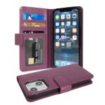 Coque pour apple iphone 13 en orchid�e violets housse de protection �tui avec fermeture magn�tique et ...