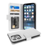 Coque pour apple iphone 13 pro max en blanc magn�sium housse de protection �tui avec fermeture magn�tique ...