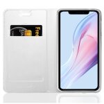 Coque pour apple iphone 13 pro max en classy argent housse de protection �tui avec fermeture magn�tique, ...