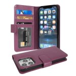 Coque pour apple iphone 13 pro max en orchid�e violets housse de protection �tui avec fermeture magn�tique ...