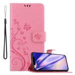Coque pour apple iphone 13 pro en rose floral housse de protection tui au design floral avec fermeture ...