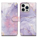 Coque pour apple iphone 14 pro max design marbre rose lilas no. 5 housse de protection tui avec fermeture ...