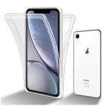 Coque pour apple iphone xr en transparent 360� full body housse de protection �tui protection frontale ...