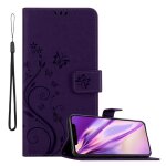 Coque pour apple iphone xs max en lilas fonc� floral housse de protection �tui au design floral avec ...