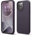 Riff slim & soft silicone soft back cover case pour apple iphone 15 pro max violet - neuf