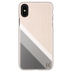 Coque en bois de frne pour apple iphone x / xs, vert fort - neuf