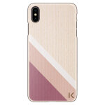 Coque en bois de frne pour apple iphone xs max, rose cerisier - neuf