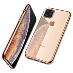 Coque chrome silicone pour iphone 12 pro contour transparente bumper protection gel souple - neuf