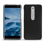 Coque cuir nokia 6 (2018) - coque arri�re - noir - cuir grain� - neuf