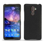 Coque cuir nokia 7 plus - coque arri�re - noir - cuir grain� - neuf