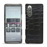 Coque cuir sony xperia 5 - coque arri�re - noir - cuirs sp�ciaux - neuf