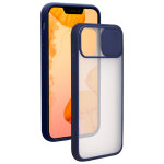 Coque iphone 12 / 12 pro slide contour bleu bigben - neuf